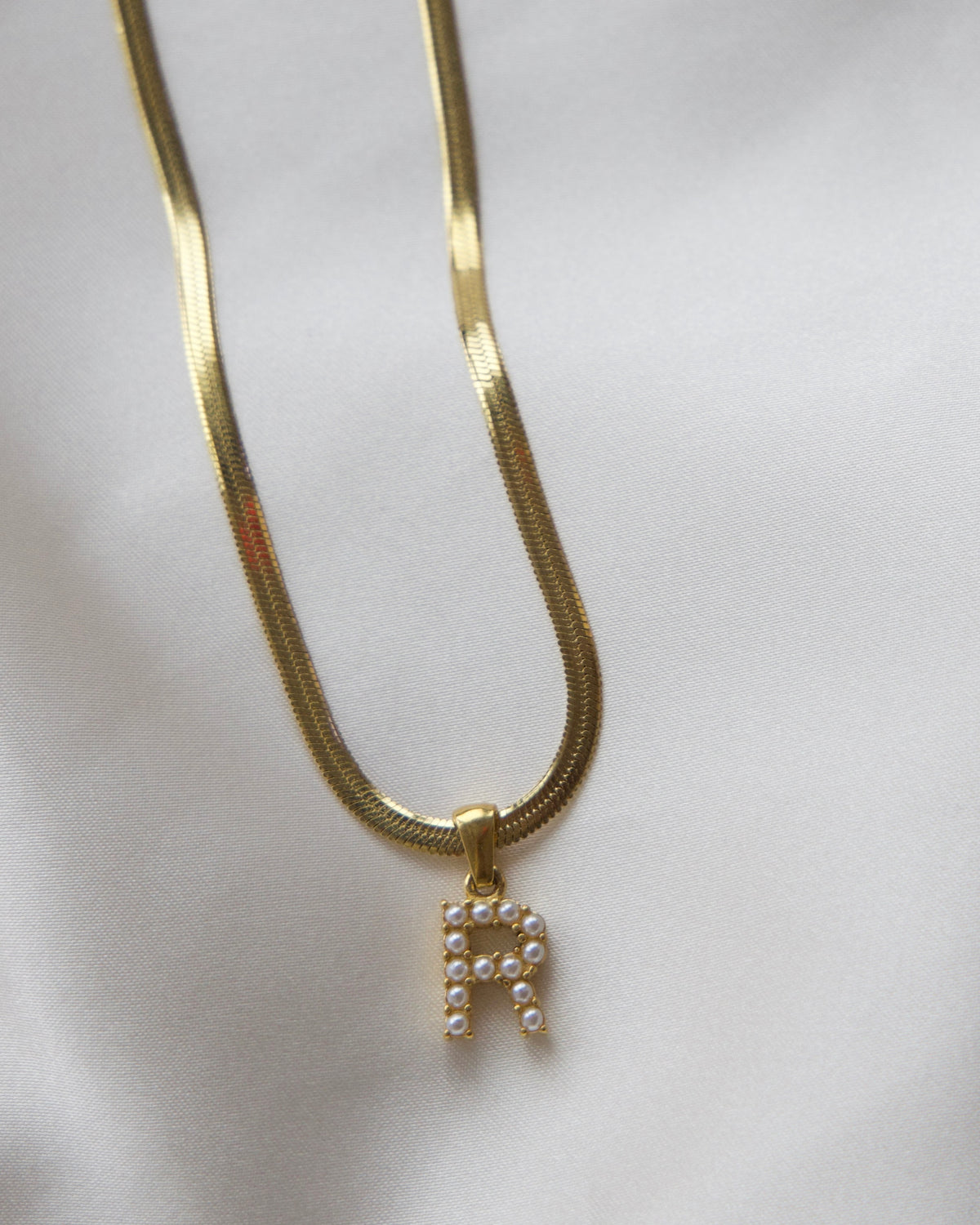 Diana Pearl Initial Necklace