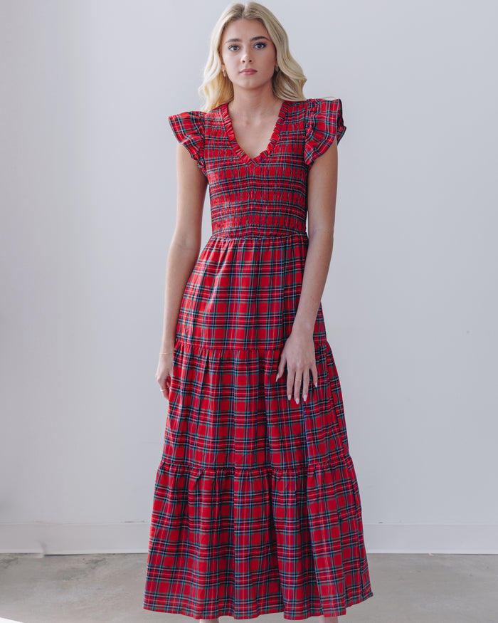 Rachel Plaid Midi Dress