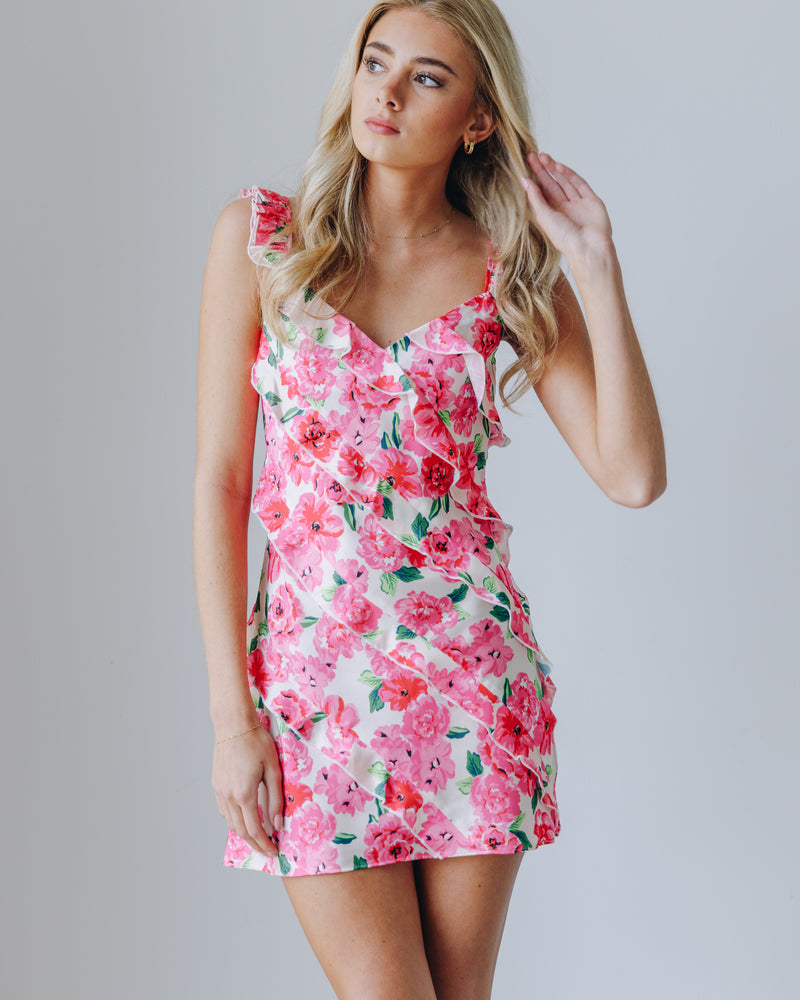 Rosa Ruffle Mini Dress